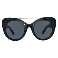 Phillip Lim Sunglasses Cat Eye Female Black CAT4 Dark Tint Bang Bang Black Lenses - PL167C1SUN - WatchPilot