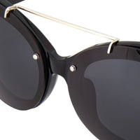 Phillip Lim Sunglasses Cat Eye Female Black CAT4 Dark Tint Bang Bang Black Lenses - PL167C1SUN - WatchPilot