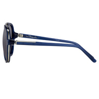 Phillip Lim Sunglasses Deep Blue Silver and Green Lenses Category 3 - PL16C29SUN - WatchPilot