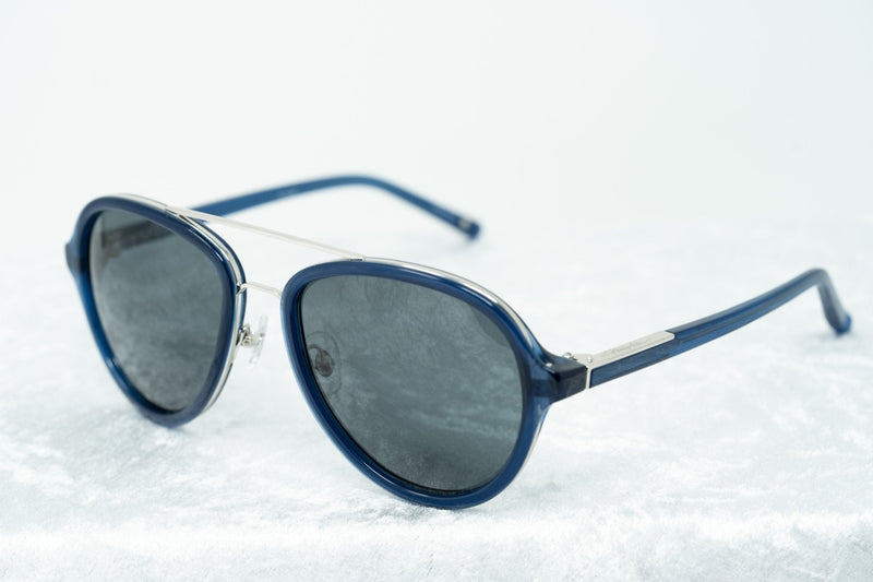 Phillip Lim Sunglasses Deep Blue Silver and Green Lenses Category 3 - PL16C29SUN - WatchPilot