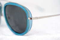 Phillip Lim Sunglasses Men's Aviator Turquoise Nickel with Dark Grey Lenses Category 3 - PL139C6SUN - WatchPilot