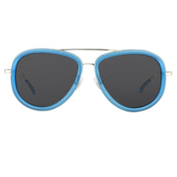 Phillip Lim Sunglasses Men's Aviator Turquoise Nickel with Dark Grey Lenses Category 3 - PL139C6SUN - WatchPilot