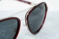 Phillip Lim Sunglasses Merlot Silver and Green Lenses Category 3 - PL16C31SUN - WatchPilot