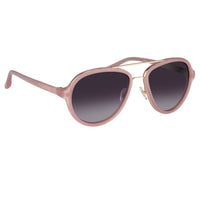 Phillip Lim Sunglasses Pink Brushed Gold and Grey Graduated Lenses Category 3 - PL16C15SUN - WatchPilot