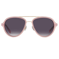 Phillip Lim Sunglasses Pink Brushed Gold and Grey Graduated Lenses Category 3 - PL16C15SUN - WatchPilot