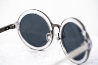 Phillip Lim Sunglasses Round Female Clear and Gun Metal with CAT3 Blue Mirror Lenses - PL11C25SUN - WatchPilot