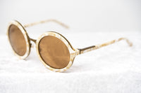 Phillip Lim Sunglasses Round Horn and Bronze Nickel with Bronze Mirror Lenses Category 3 - PL11C30SUN - WatchPilot