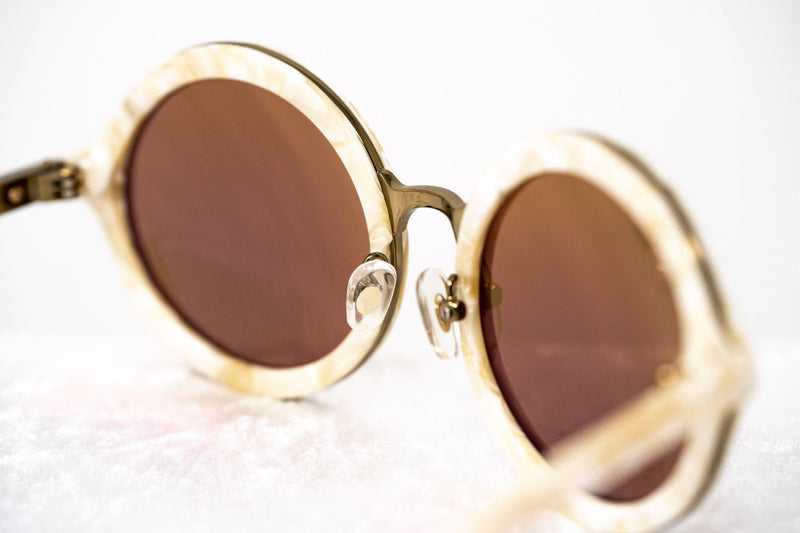 Phillip Lim Sunglasses Round Horn and Bronze Nickel with Bronze Mirror Lenses Category 3 - PL11C30SUN - WatchPilot