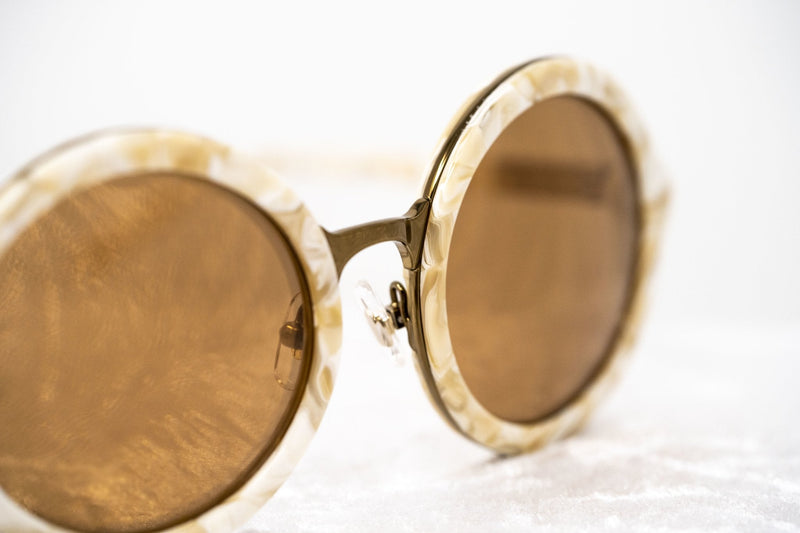 Phillip Lim Sunglasses Round Horn and Bronze Nickel with Bronze Mirror Lenses Category 3 - PL11C30SUN - WatchPilot