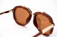 Phillip Lim Sunglasses Unisex Rust and Light Gold Aviator with Rust Mirror Lenses Category 3 - PL162C13SUN - WatchPilot