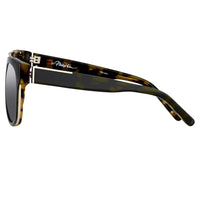 Phillip Lim Sunglasses with Rectangular Tortoiseshell Silver and Fog Green Lenses Category 3 - PL144C6SUN - WatchPilot