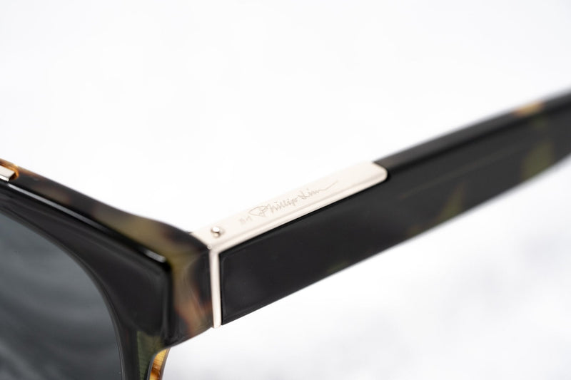 Phillip Lim Sunglasses with Rectangular Tortoiseshell Silver and Fog Green Lenses Category 3 - PL144C6SUN - WatchPilot