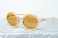 Phillip Lim Sunglasses with Round Apricot Brushed Gold and Dark Brown Lenses - PL11C15SUN - WatchPilot