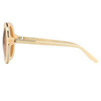 Phillip Lim Sunglasses with Round Apricot Brushed Gold and Dark Brown Lenses - PL11C15SUN - WatchPilot