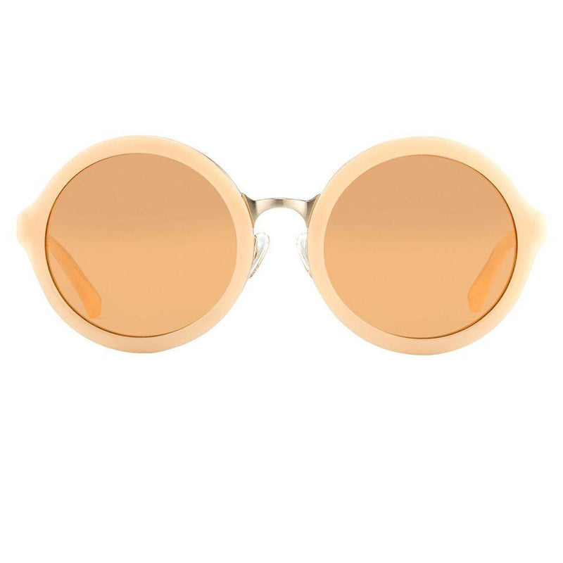 Phillip Lim Sunglasses with Round Apricot Brushed Gold and Dark Brown Lenses - PL11C15SUN - WatchPilot