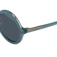 Phillip Lim Sunglasses with Round Blue Brushed Gold and Navy Blue Lenses - PL11C16SUN - WatchPilot