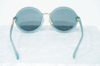 Phillip Lim Sunglasses with Round Blue Brushed Gold and Navy Blue Lenses - PL11C16SUN - WatchPilot