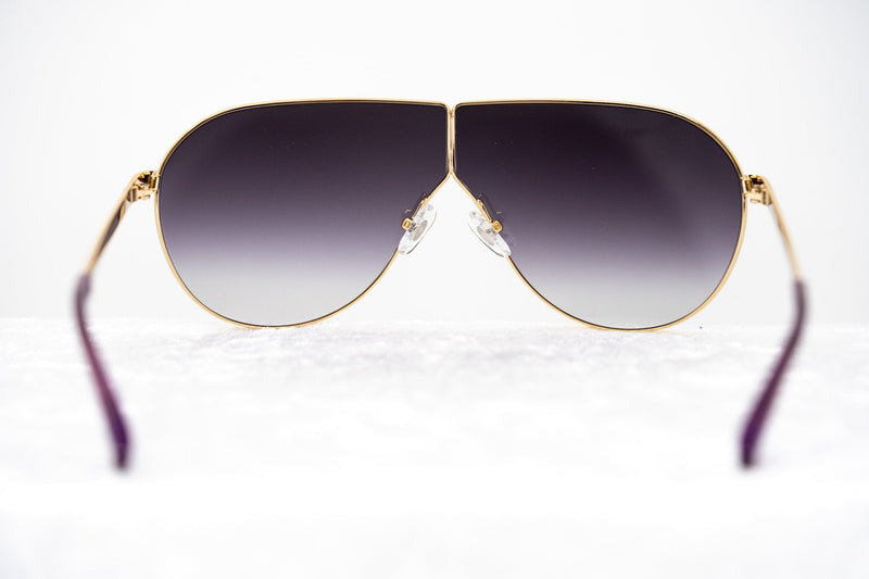 Phillip Lim Sunglasses Women's Shield Shape Clear Purple and Gold CAT3 Purple Graduated Lenses PL171C11SUN - WatchPilot