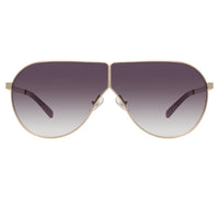 Phillip Lim Sunglasses Women's Shield Shape Clear Purple and Gold CAT3 Purple Graduated Lenses PL171C11SUN - WatchPilot