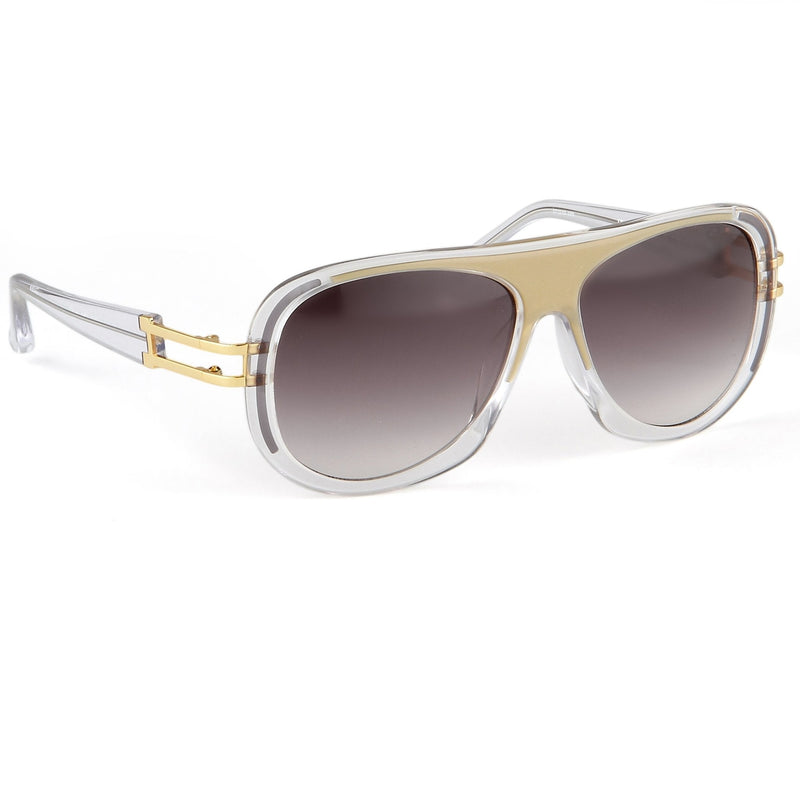 Prabal Gurung Sunglasses Female Aviator Olive and Clear Acetate CAT3 Grey Lenses PG10C1SUN - WatchPilot