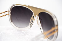 Prabal Gurung Sunglasses Female Aviator Olive and Clear Acetate CAT3 Grey Lenses PG10C1SUN - WatchPilot