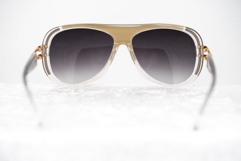 Prabal Gurung Sunglasses Female Aviator Olive and Clear Acetate CAT3 Grey Lenses PG10C1SUN - WatchPilot