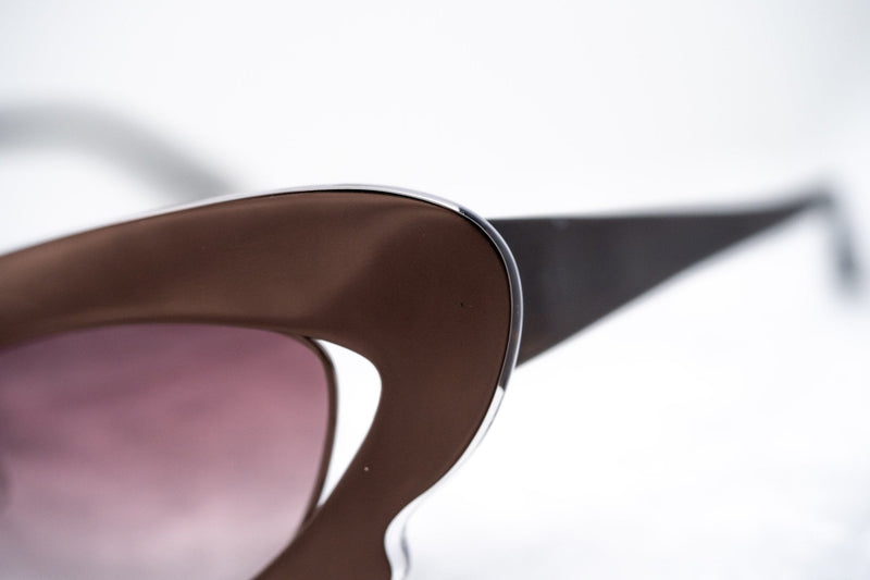 Prabal Gurung Sunglasses Female Cat Eye Chocolate Bronze Category 2 Red Gradient Lenses PG1C12SUN - WatchPilot