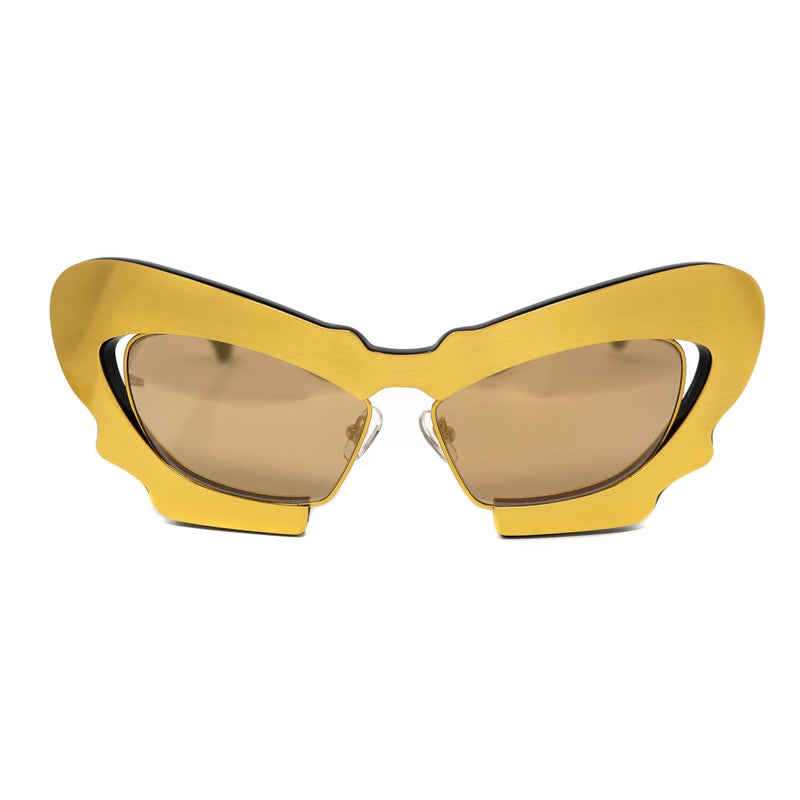 Prabal Gurung Sunglasses Female Cat Eye Gold CAT2 Gold Mirror Lenses PG1C9SUN - WatchPilot