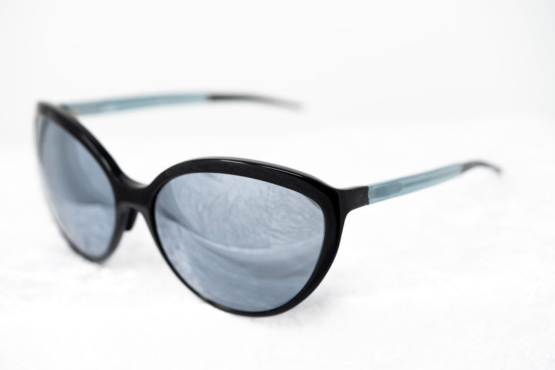 Prabal Gurung Sunglasses Female Oversized Black and Black/Teal Category 3 Silver Mirror Lenses PG22C5SUN - WatchPilot