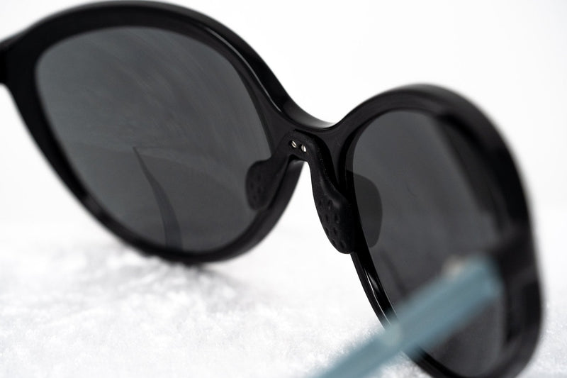 Prabal Gurung Sunglasses Female Oversized Black and Black/Teal Category 3 Silver Mirror Lenses PG22C5SUN - WatchPilot