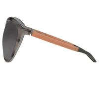 Prabal Gurung Sunglasses Female Oversized Grey Horn Trans Orange Category 3 Grey Lenses PG22C3SUN - WatchPilot