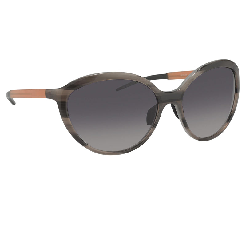 Prabal Gurung Sunglasses Female Oversized Grey Horn Trans Orange Category 3 Grey Lenses PG22C3SUN - WatchPilot