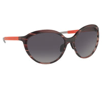 Prabal Gurung Sunglasses Female Oversized Pink Horn Category 3 Grey Graduated Lenses PG22C2SUN - WatchPilot