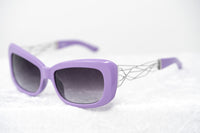 Prabal Gurung Sunglasses Female Rectangle Purple Acetate CAT2 Grey Lenses PG14C4SUN - WatchPilot