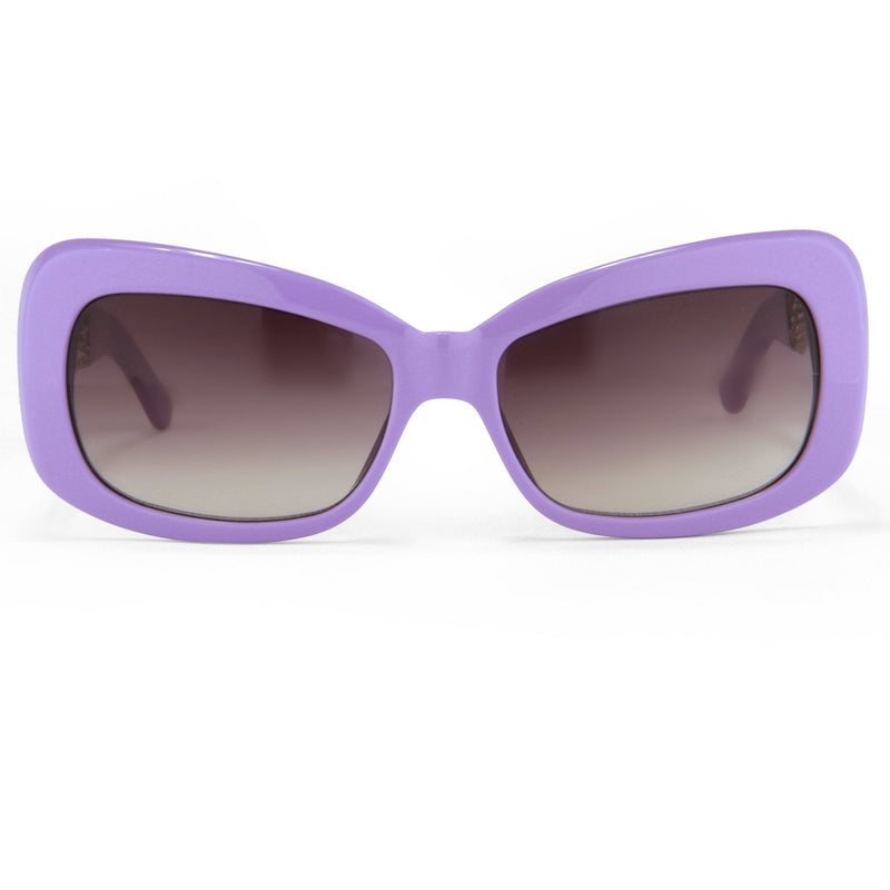 Prabal Gurung Sunglasses Female Rectangle Purple Acetate CAT2 Grey Lenses PG14C4SUN - WatchPilot