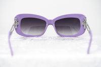 Prabal Gurung Sunglasses Female Rectangle Purple Acetate CAT2 Grey Lenses PG14C4SUN - WatchPilot