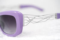 Prabal Gurung Sunglasses Female Rectangle Purple Acetate CAT2 Grey Lenses PG14C4SUN - WatchPilot