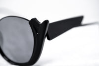 Prabal Gurung Sunglasses Female Round Black Category 3 Black Smoke Mirror Lenses PG24C2SUN - WatchPilot