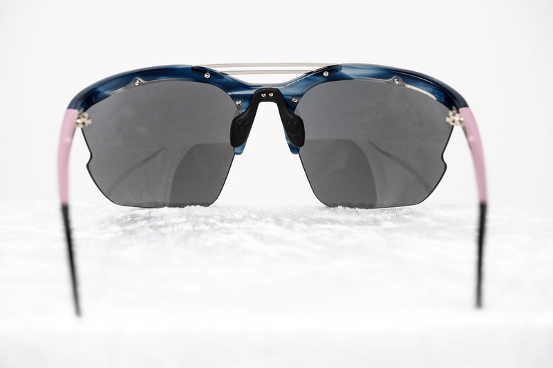 Prabal Gurung Sunglasses Female Special Frame Blue Horn Category 3 Black Lenses PG21C1SUN - WatchPilot