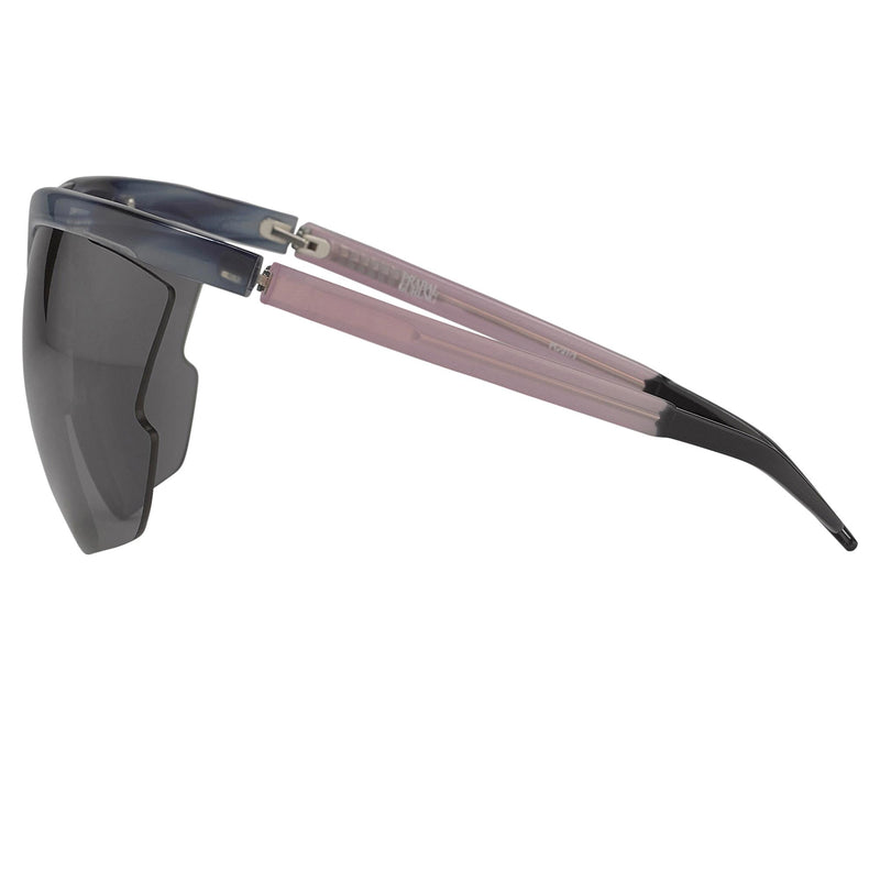 Prabal Gurung Sunglasses Female Special Frame Blue Horn Category 3 Black Lenses PG21C1SUN - WatchPilot