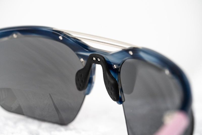 Prabal Gurung Sunglasses Female Special Frame Blue Horn Category 3 Black Lenses PG21C1SUN - WatchPilot