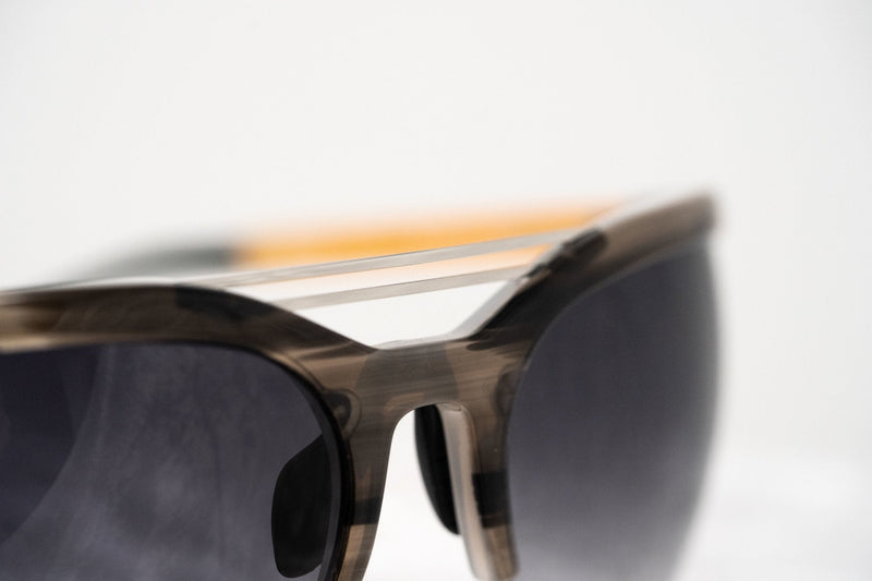 Prabal Gurung Sunglasses Female Special Frame Grey Orange Category 3 Grey Gradient Lenses PG21C3SUN - WatchPilot