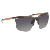 Prabal Gurung Sunglasses Female Special Frame Grey Orange Category 3 Grey Gradient Lenses PG21C3SUN - WatchPilot