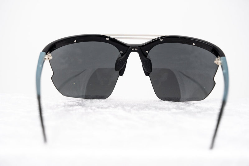 Prabal Gurung Sunglasses Female Special Frame Shiny Black Category 3 Grey Mirror Lenses PG21C5SUN - WatchPilot