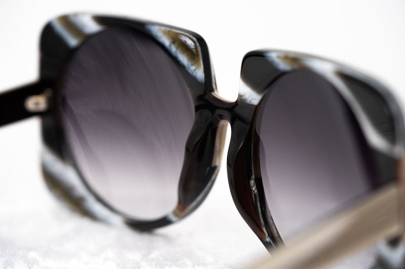 Prabal Gurung Sunglasses Female Square Cream Taupe Horn Category 3 Lenses Grey Graduated PG20C2SUN - WatchPilot