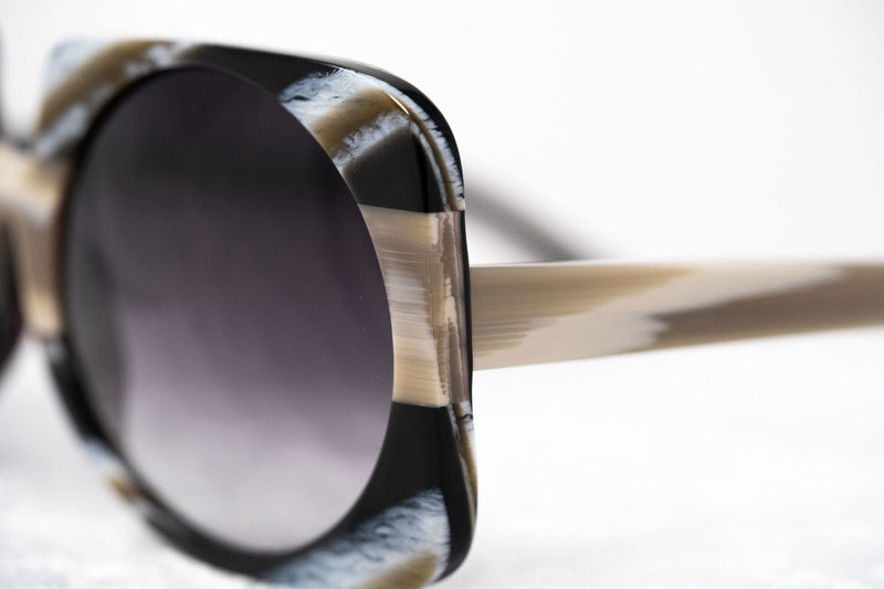 Prabal Gurung Sunglasses Female Square Cream Taupe Horn Category 3 Lenses Grey Graduated PG20C2SUN - WatchPilot