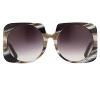 Prabal Gurung Sunglasses Female Square Cream Taupe Horn Category 3 Lenses Grey Graduated PG20C2SUN - WatchPilot