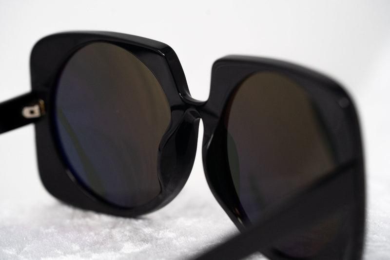 Prabal Gurung Sunglasses Female Square Shiny Black Category 3 Black Lenses PG20C1SUN - WatchPilot