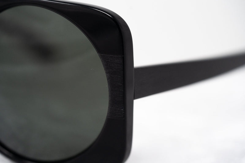 Prabal Gurung Sunglasses Female Square Shiny Black Category 3 Black Lenses PG20C1SUN - WatchPilot