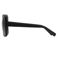 Prabal Gurung Sunglasses Female Square Shiny Black Category 3 Black Lenses PG20C1SUN - WatchPilot